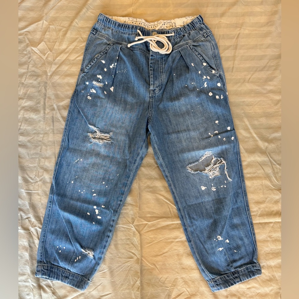 Free people baggy painters jeans size small